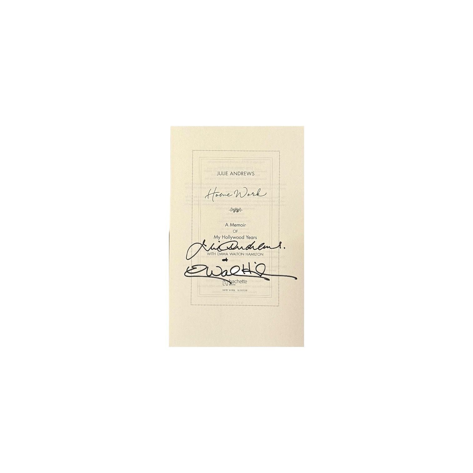 Julie Andrews Signed Book