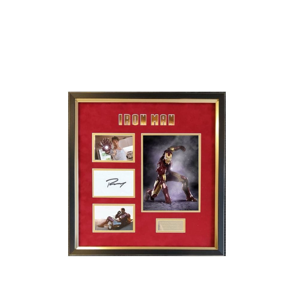 A Robert Downey Jr Signed Iron Man Display