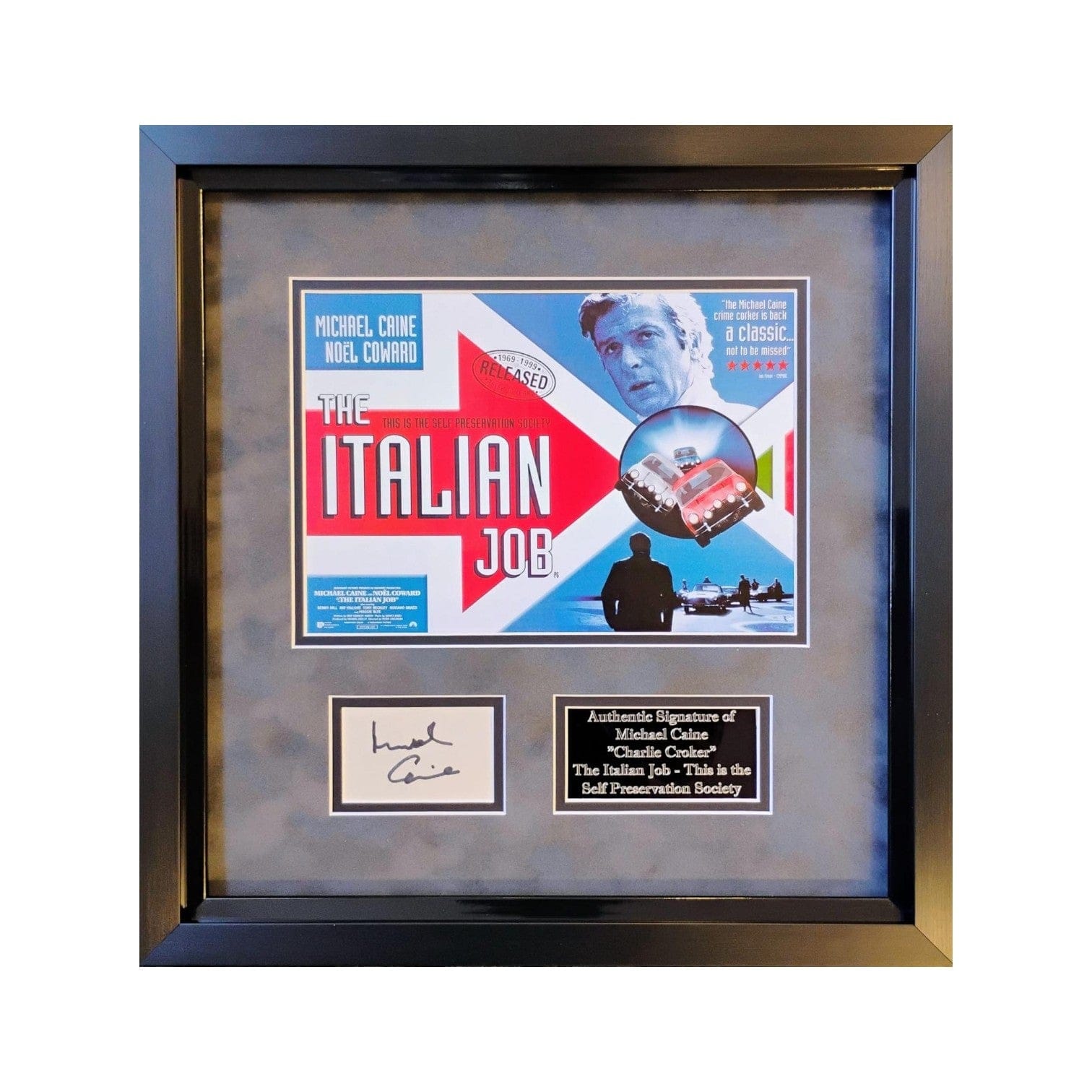 Michael Caine The Italian Job Signed Display