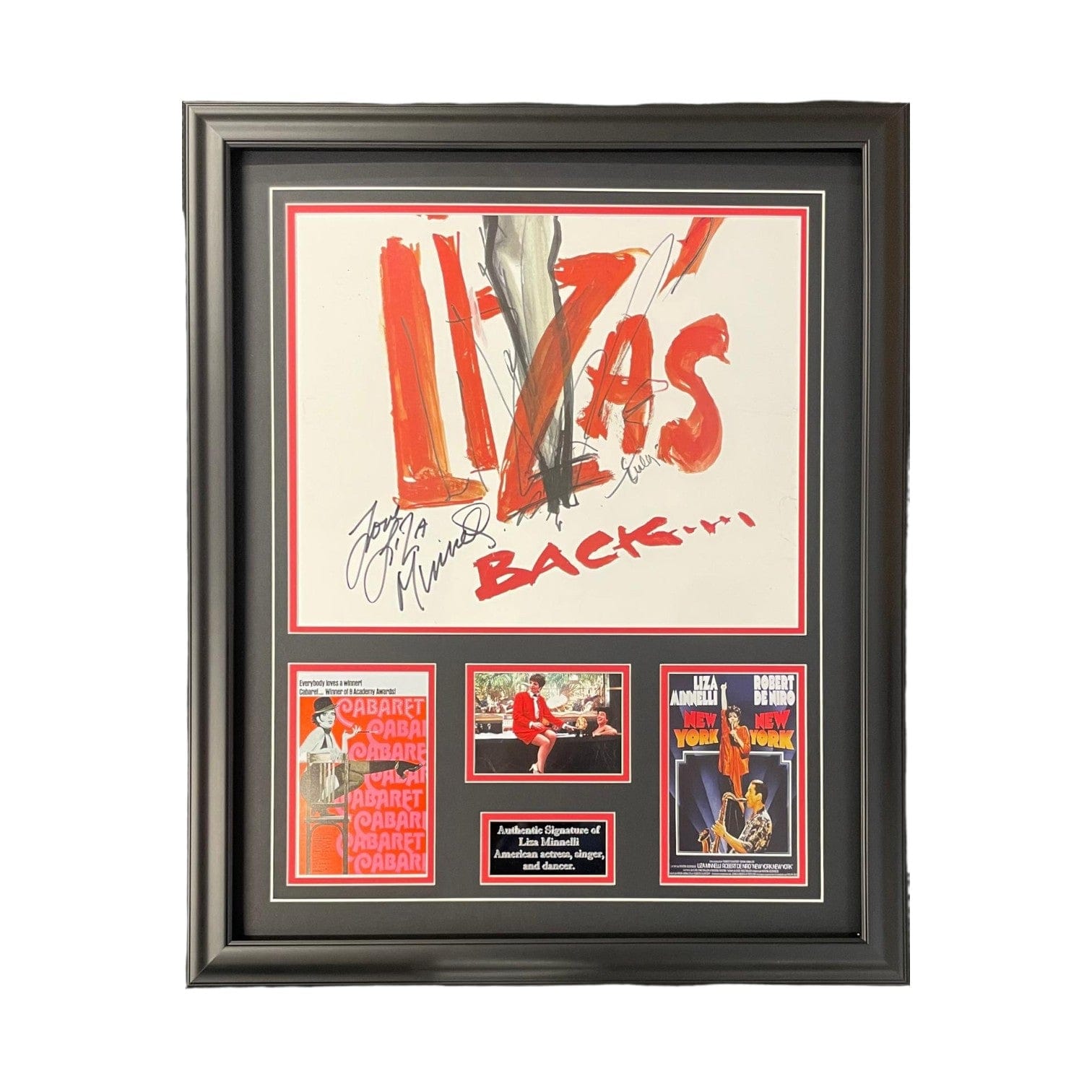 Liza Minelli Signed & Framed Presentation