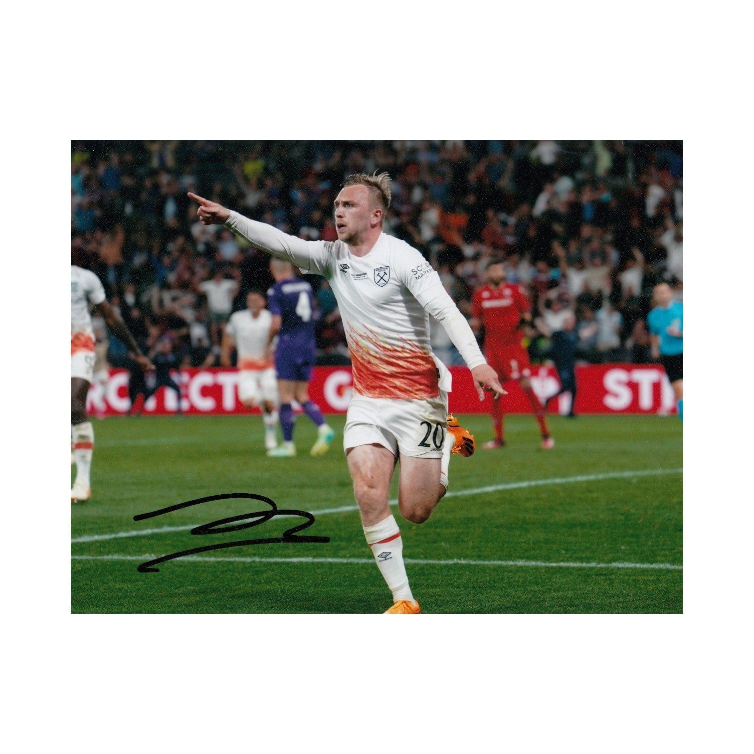 Jarrod Bowen Signed West Ham United UEFA Victory Photo