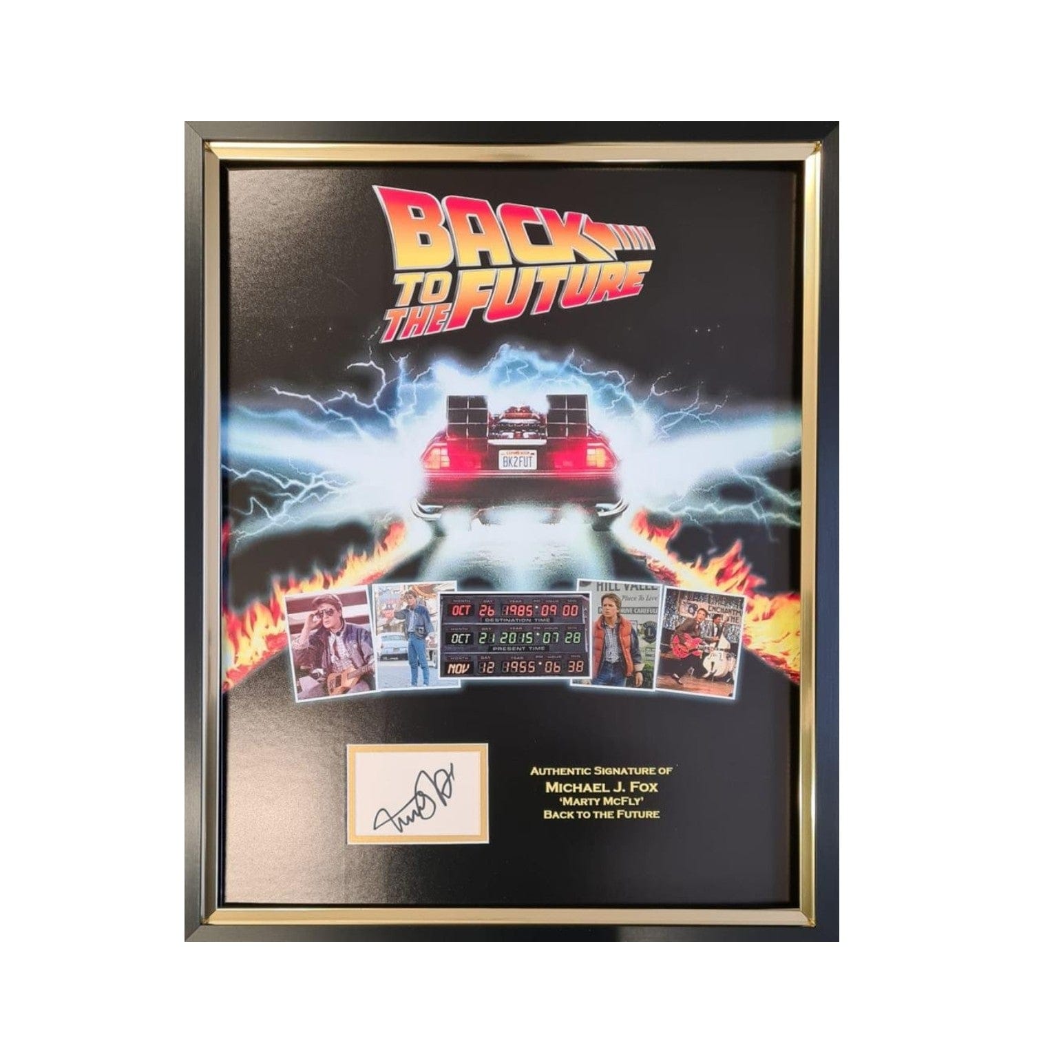 Michael J Fox Signed Back To The Future Display