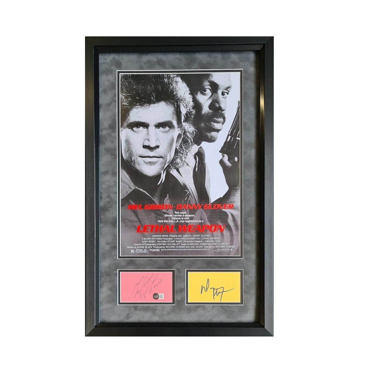 Mel Gibson & Danny Glover Signed Lethal Weapon Display