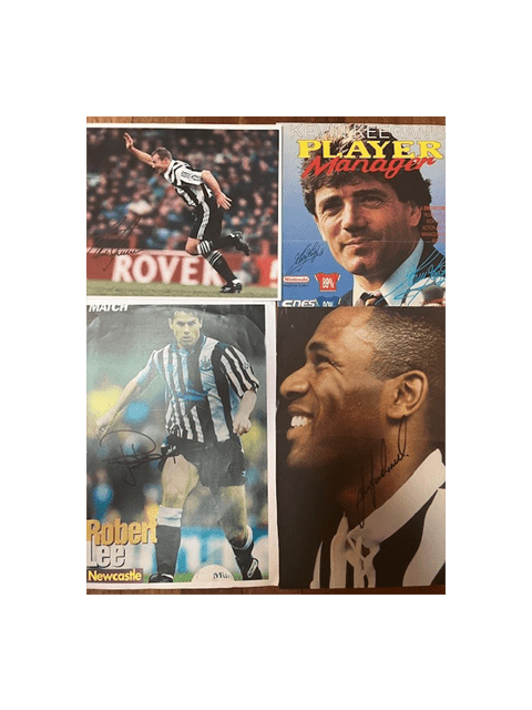 Newcastle Utd Legends Images with Signatures from likes of Shearer, Keegan, Ferdinand