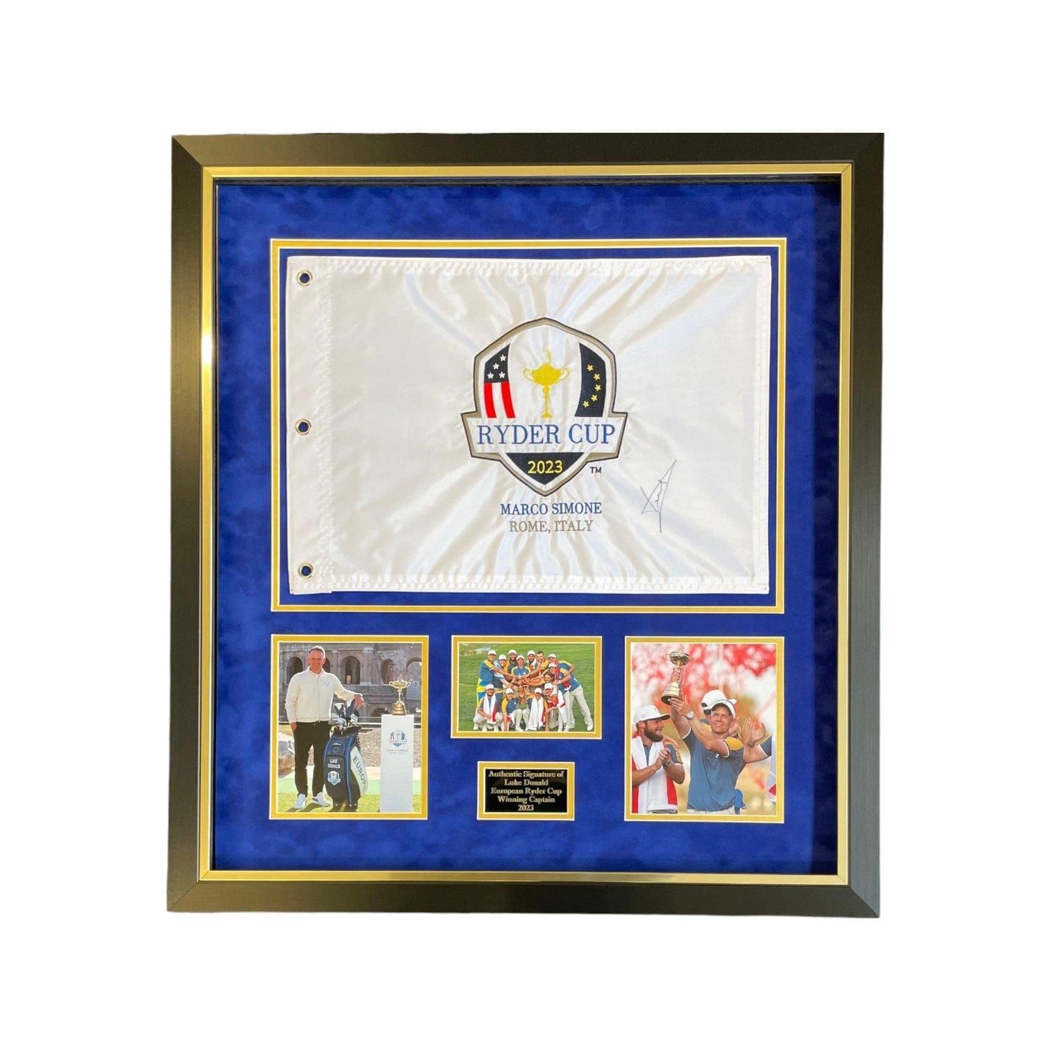Luke Donald Hand Signed 2023 Ryder Golf Flag