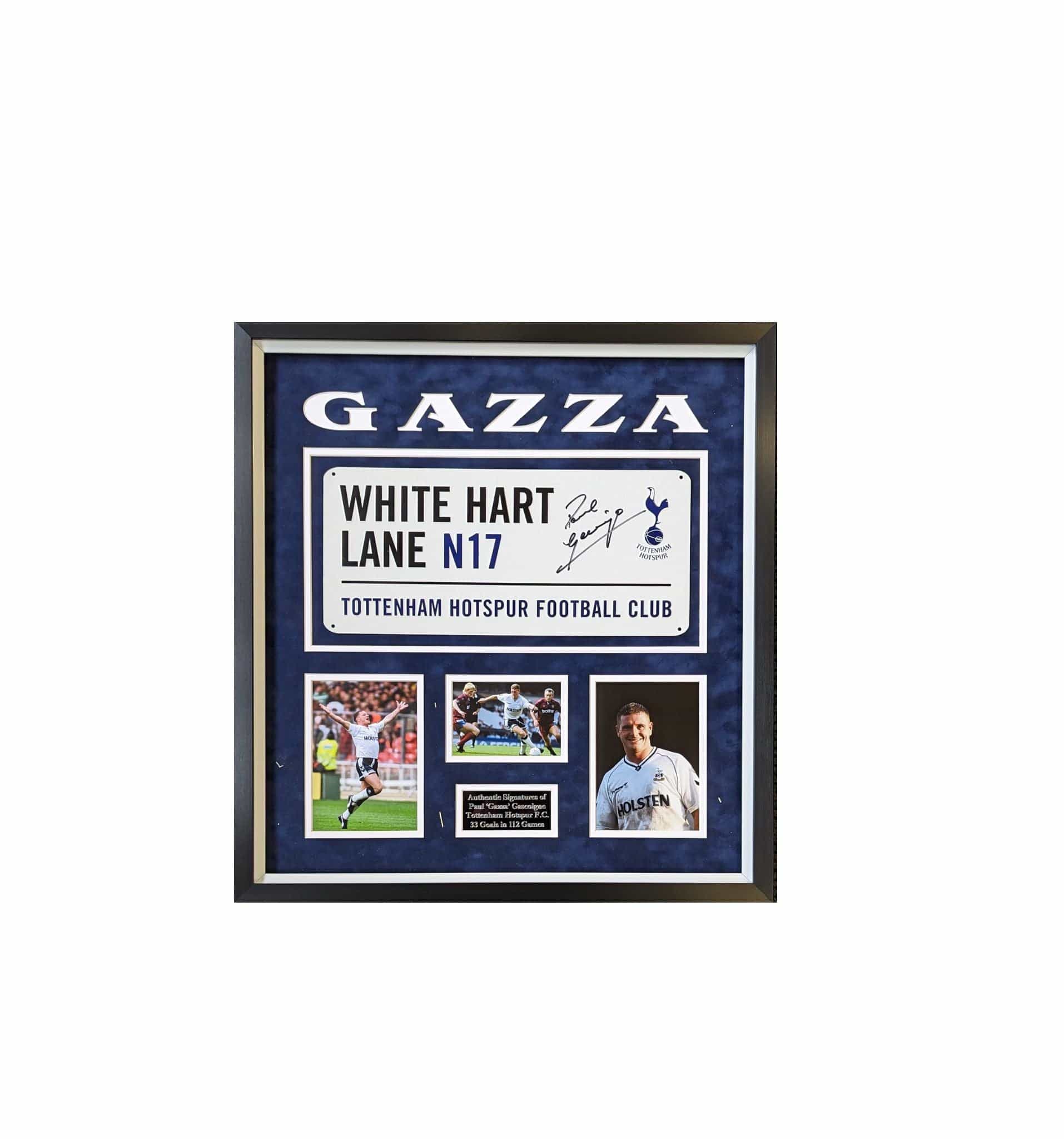 A Paul Gazza Gascoigne Signed Tottenham Hotspur Display