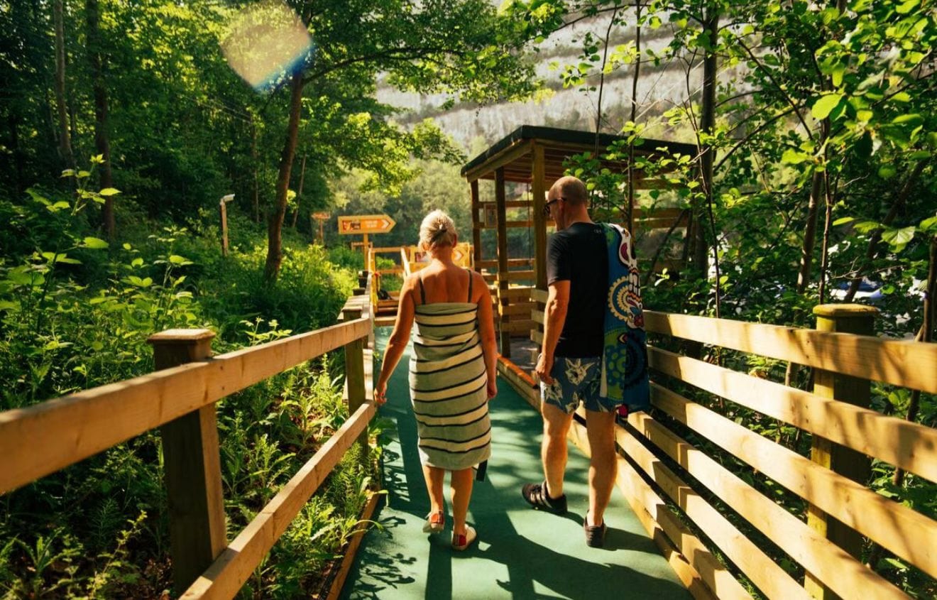 Adventure Skywire with Wild Swim and Sauna at Bluewater, Kent