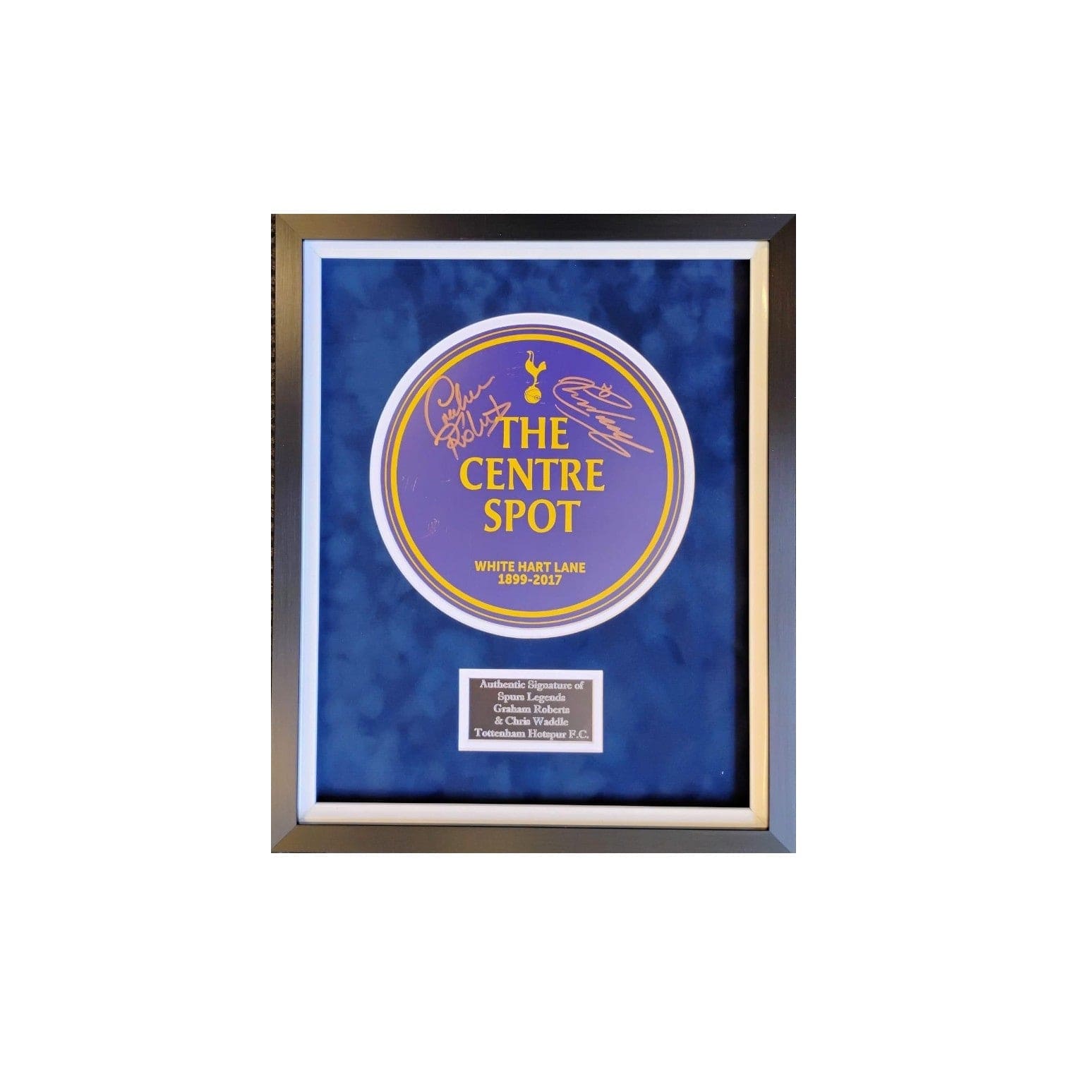 Tottenham Hotspur Centre Spot Signed By Graham Roberts & Chris Waddle