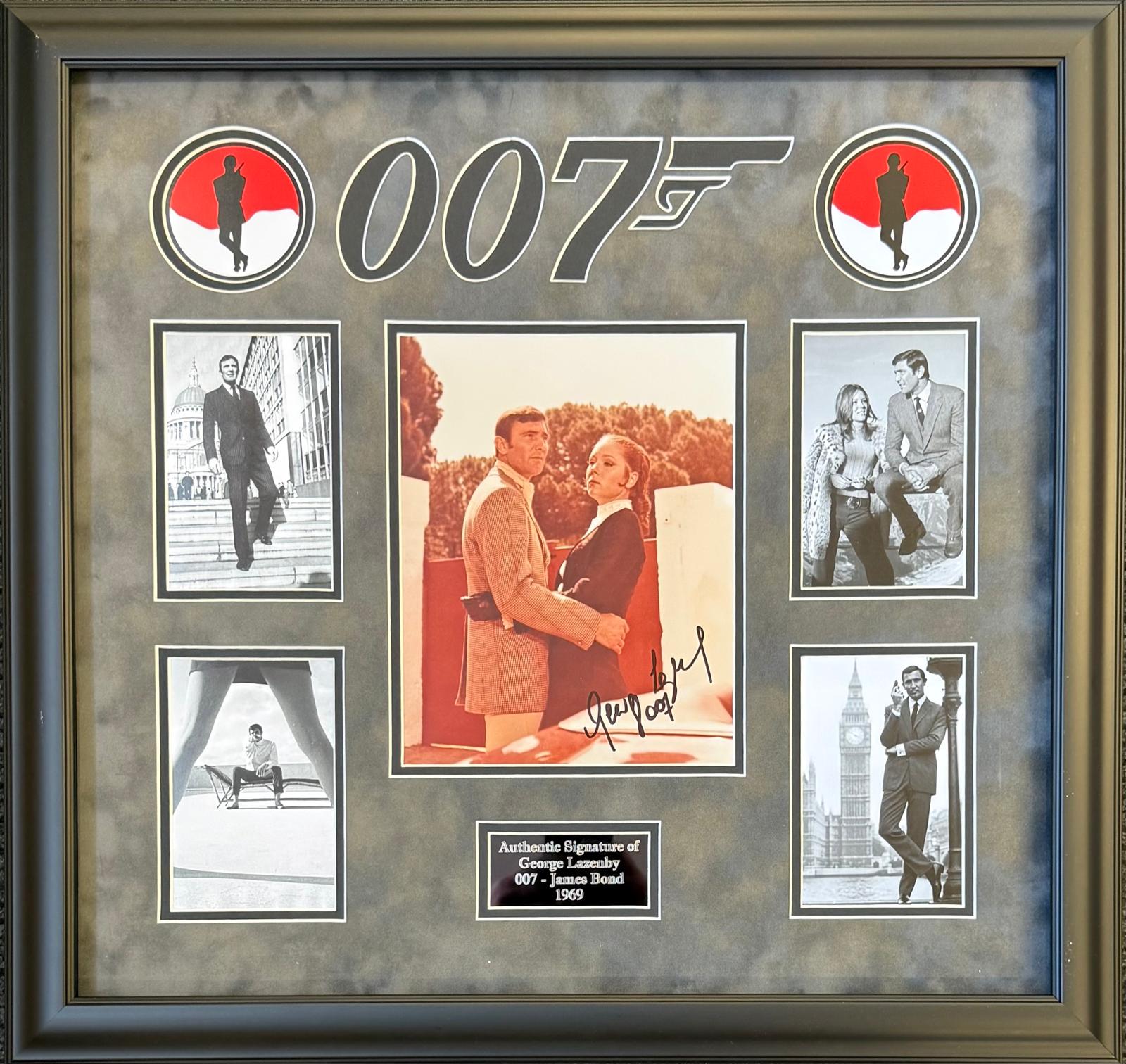 2 Signed 007's George Lazenby & Pierce Brosnan