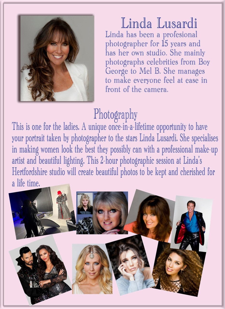 Portrait taken by photographer to the stars Linda Lusardi