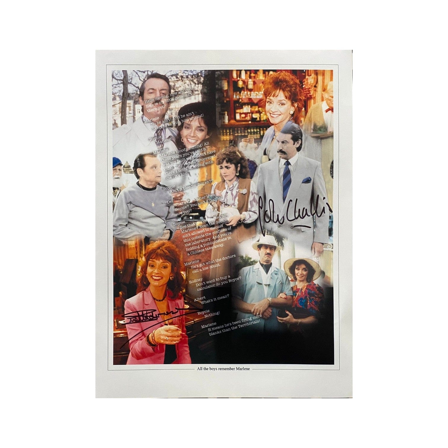 Only Fools & Horses John Challis (Boycie) & Sue Holderness (Marlene) Signed 16x12 Photo