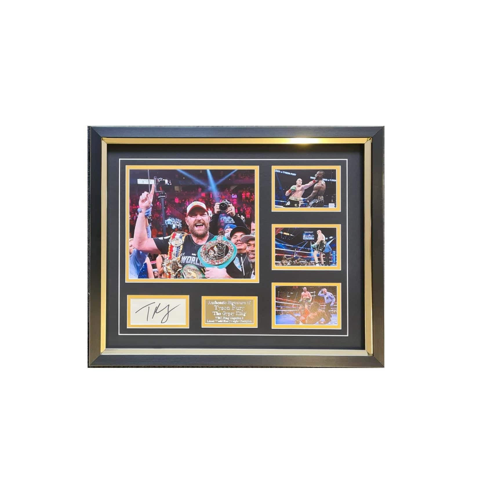 A Tyson Fury Signed Boxing Display
