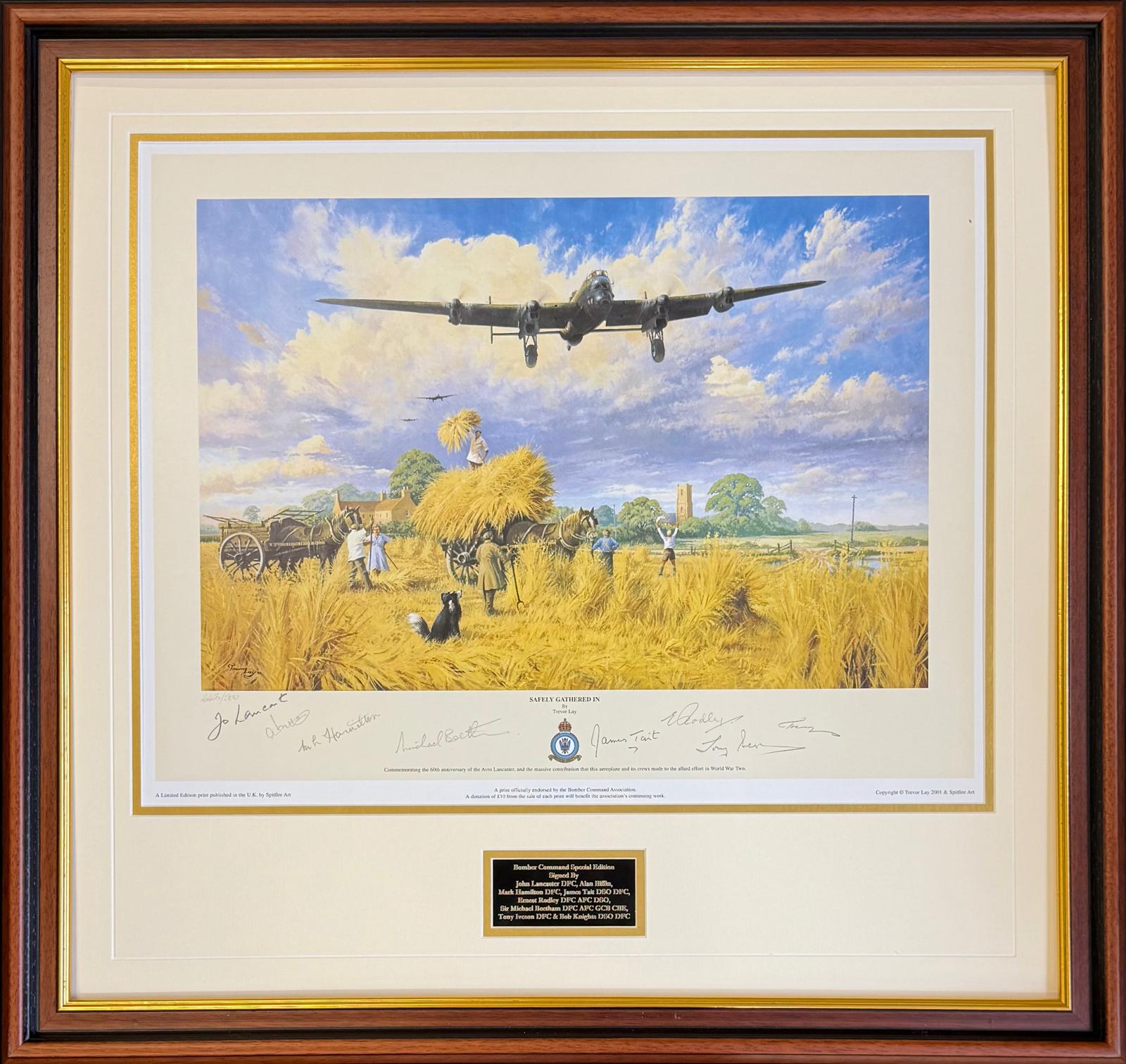 WW2 Bomber Command Amazing Signed By 8 RAF Hero's Presentation