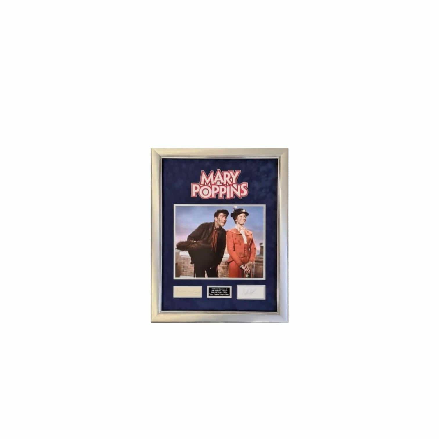 Mary Poppins Signed Display Dick Van Dyke and Julie Andrews