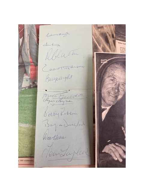 Busby Babes Signed Memorabilia Including Duncan Edwards