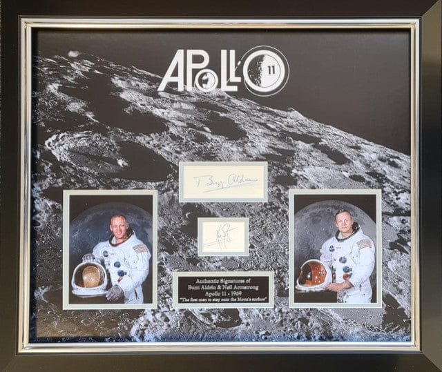 Buzz Aldrin & Neil Amstrong Signed Apollo 11 Moon Landing Presentation