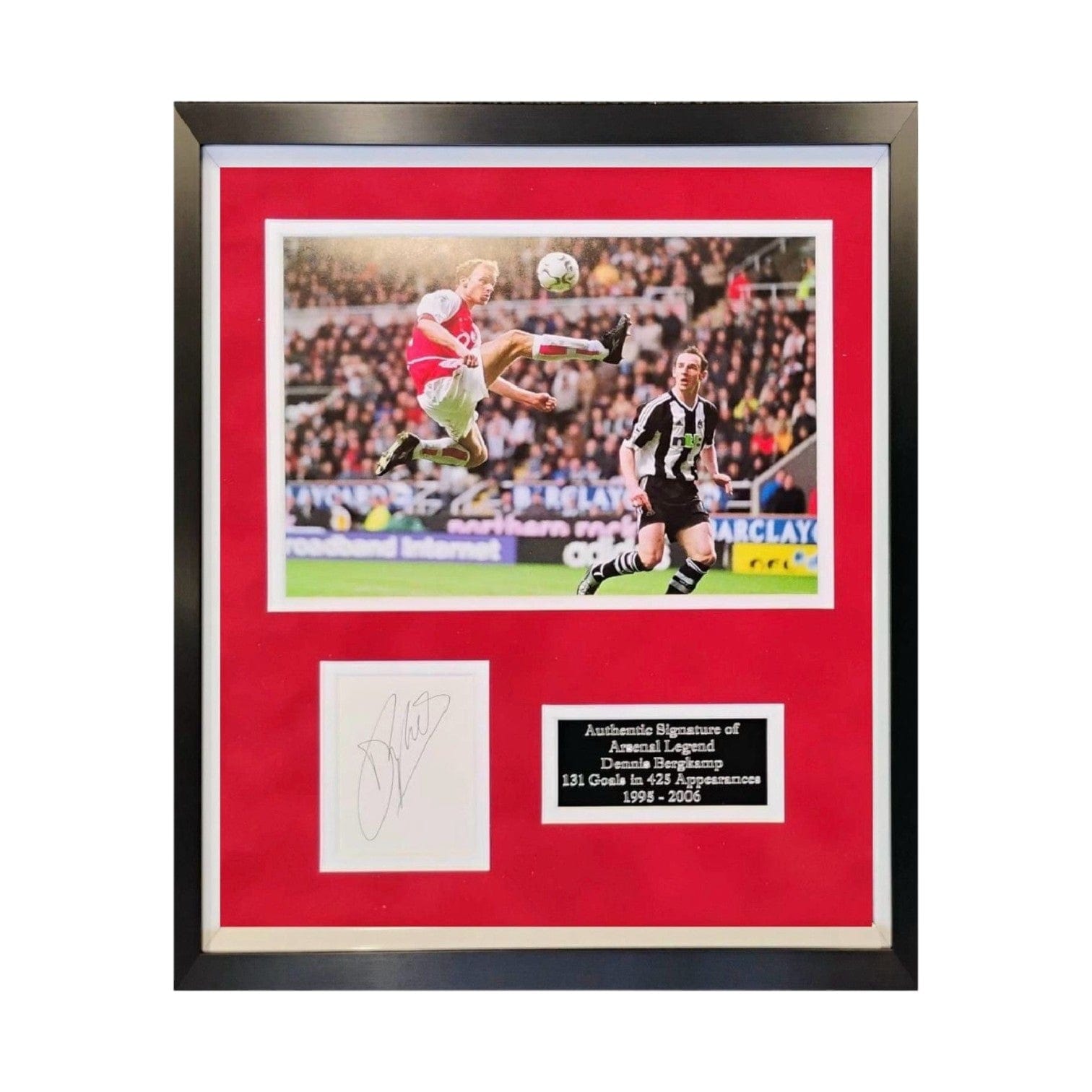 Dennis Bergkamp Hand Signed Arsenal Display