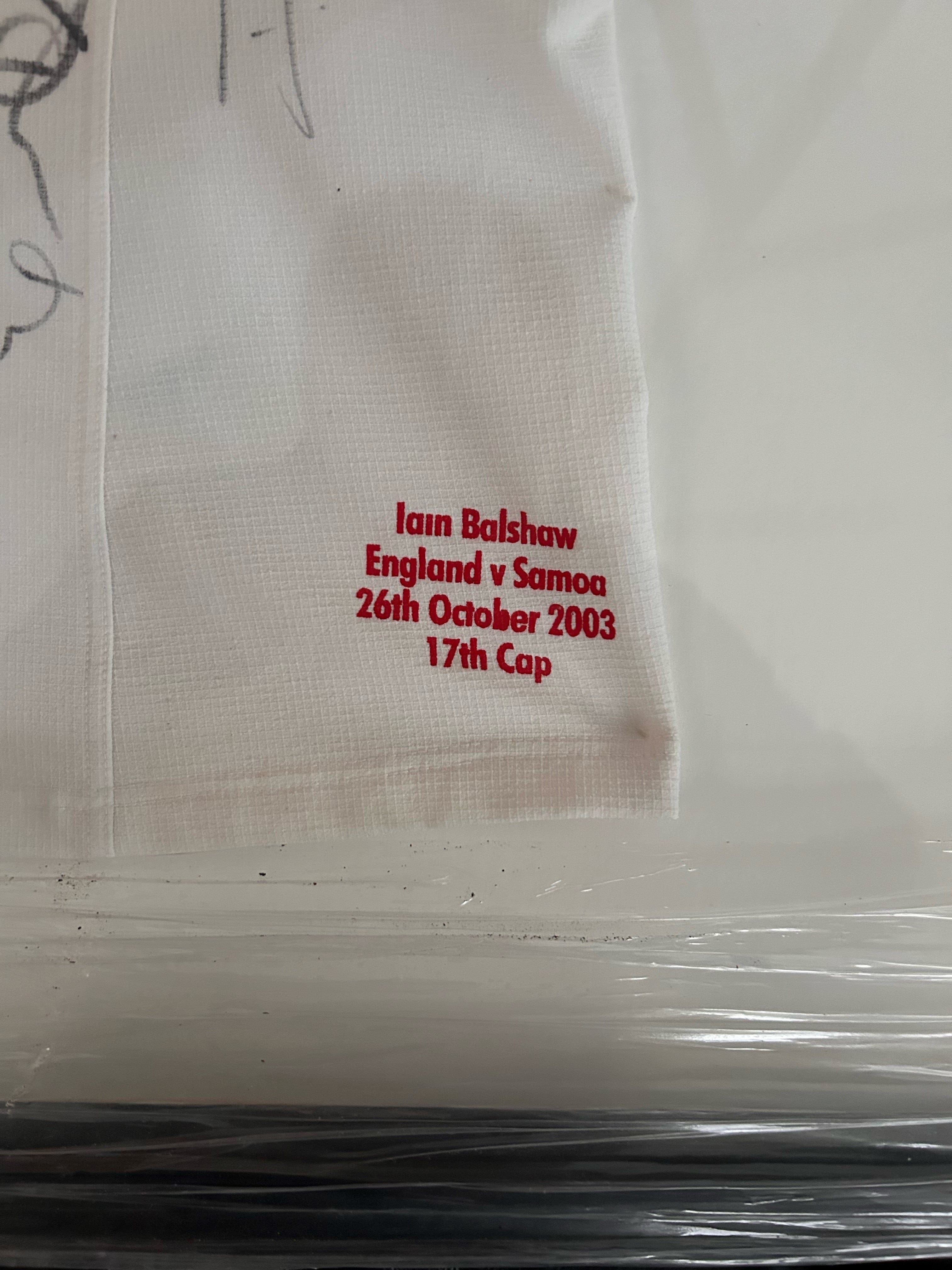 Worn 2003 World Cup Shirt Formally Possession Of Iain Bulshaw Signed By 24 Of The Team