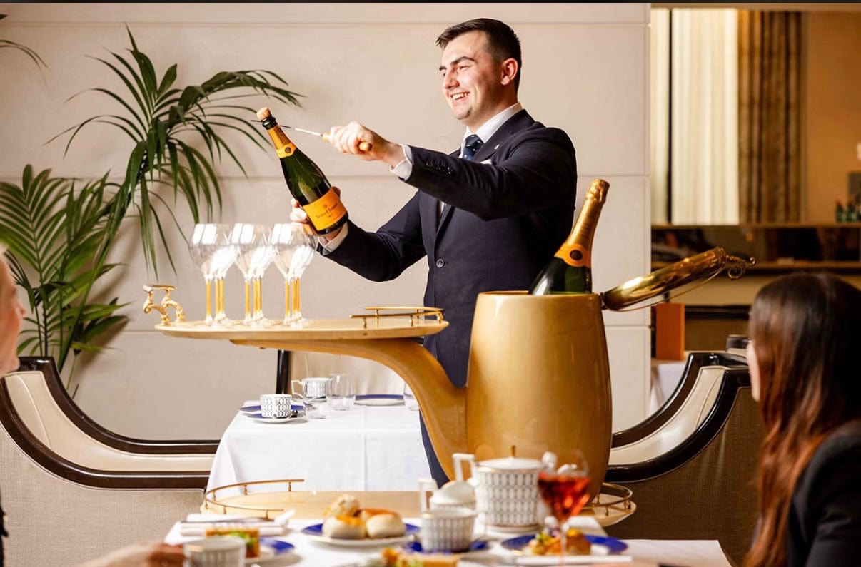 Elizabethan Royal Unlimited Champagne Afternoon Tea for Two at 5* Park Lane Hotel London