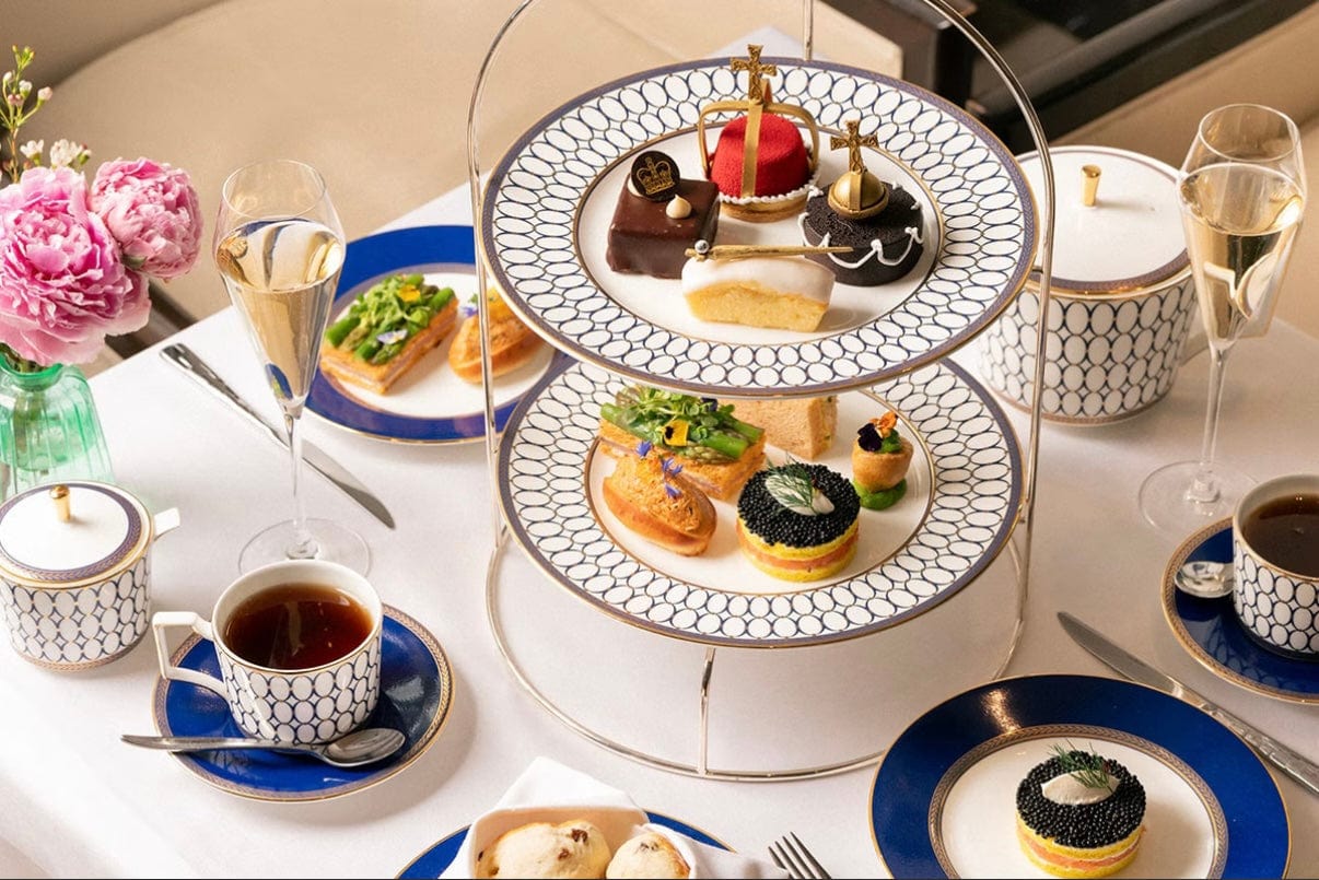 Elizabethan Royal Unlimited Champagne Afternoon Tea for Two at 5* Park Lane Hotel London