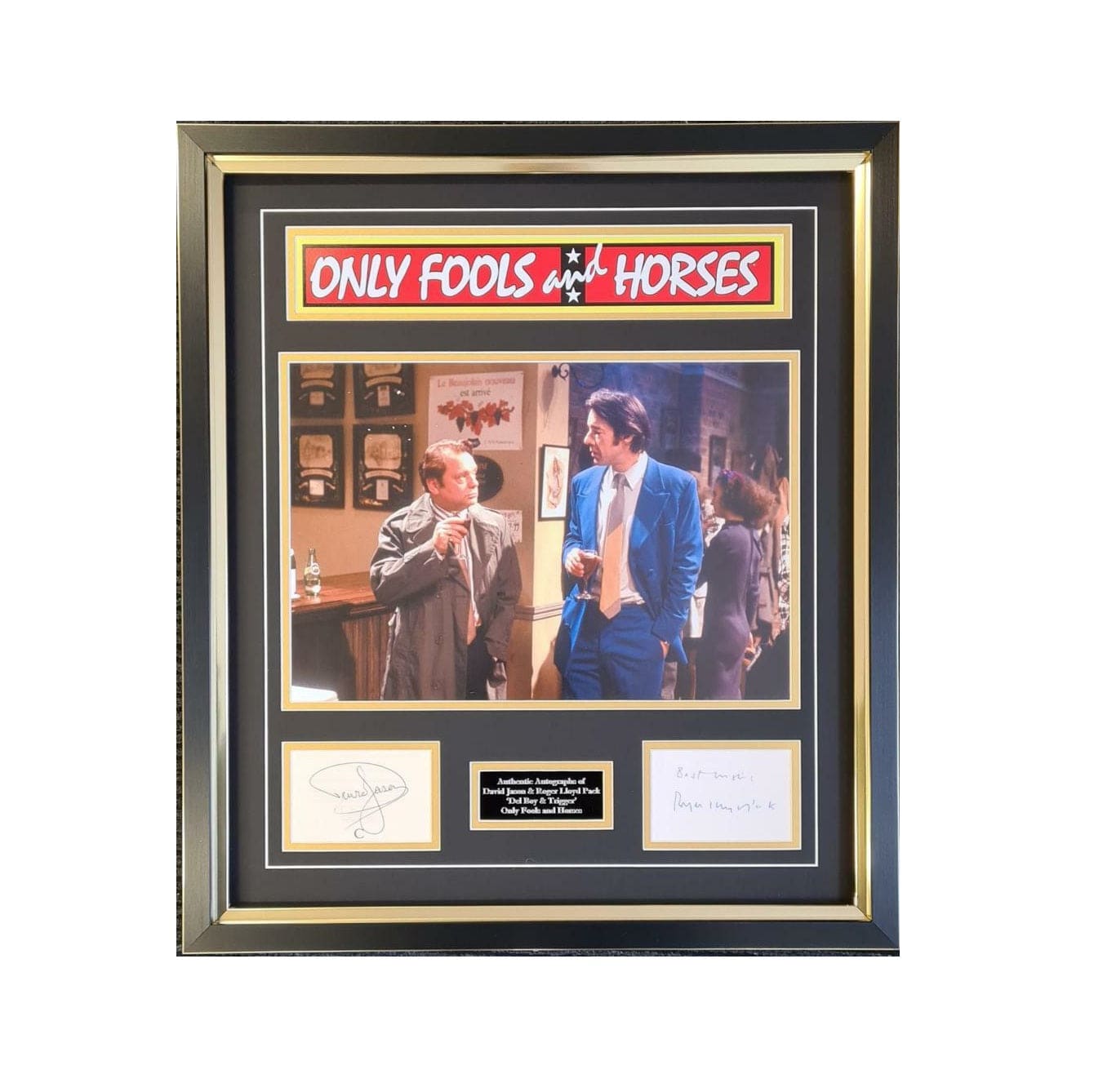Only Fools & Horses Hand Signed Classic Bar Scene Display