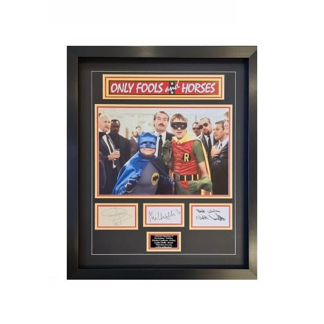 David Jason, Nicholas Lyndhurst & John Challis Signed Only Fools & Horses Display