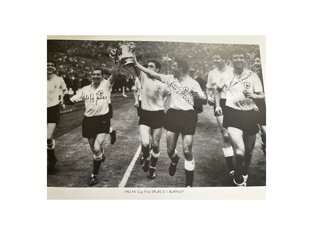 Tottenham Legends 1962 FA Cup Celebration Signed Print