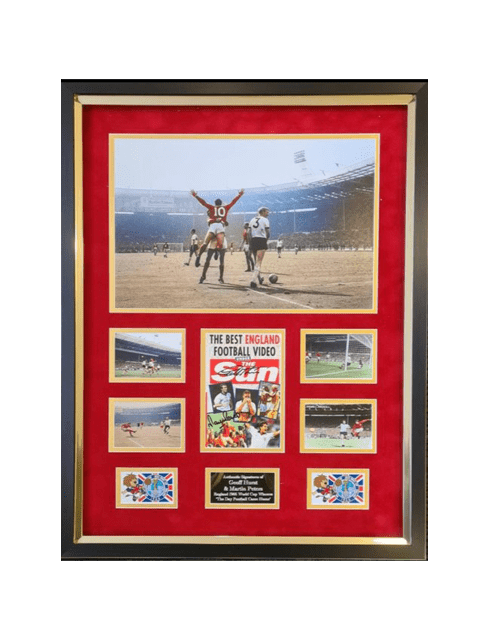 1966 World Cup Presentation Signed by Martin Peters and Geoff Hurst