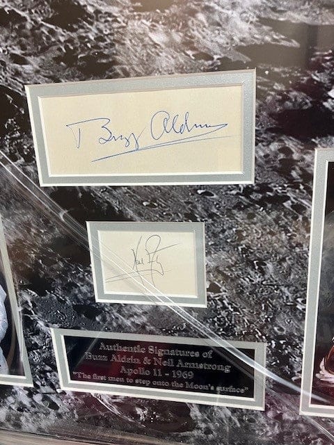 Buzz Aldrin & Neil Amstrong Signed Apollo 11 Moon Landing Presentation
