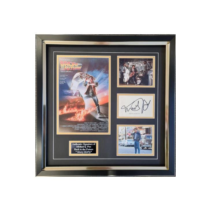 Michael J Fox Signed Back To The Future Display