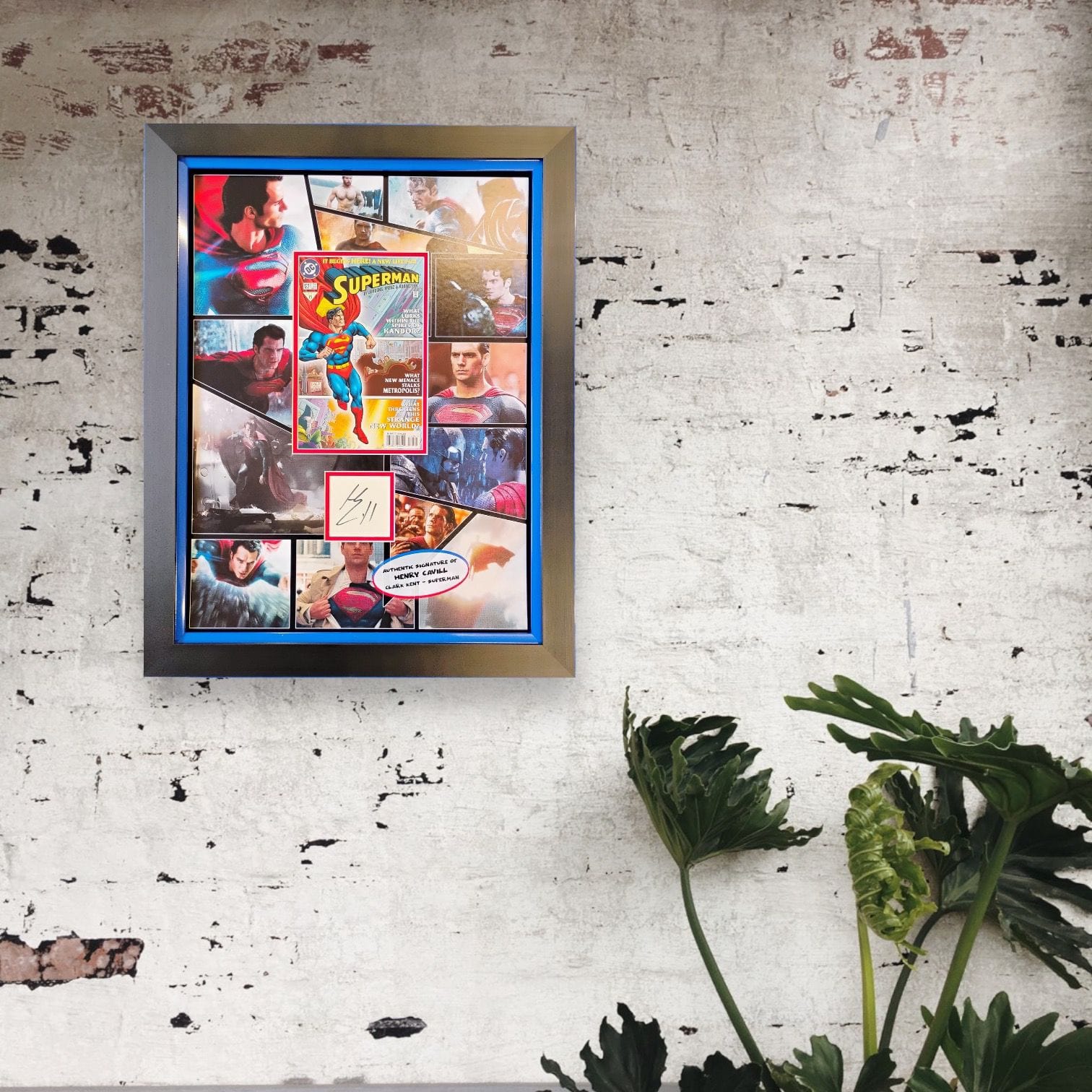 Henry Cavill Signed Superman Comic Display