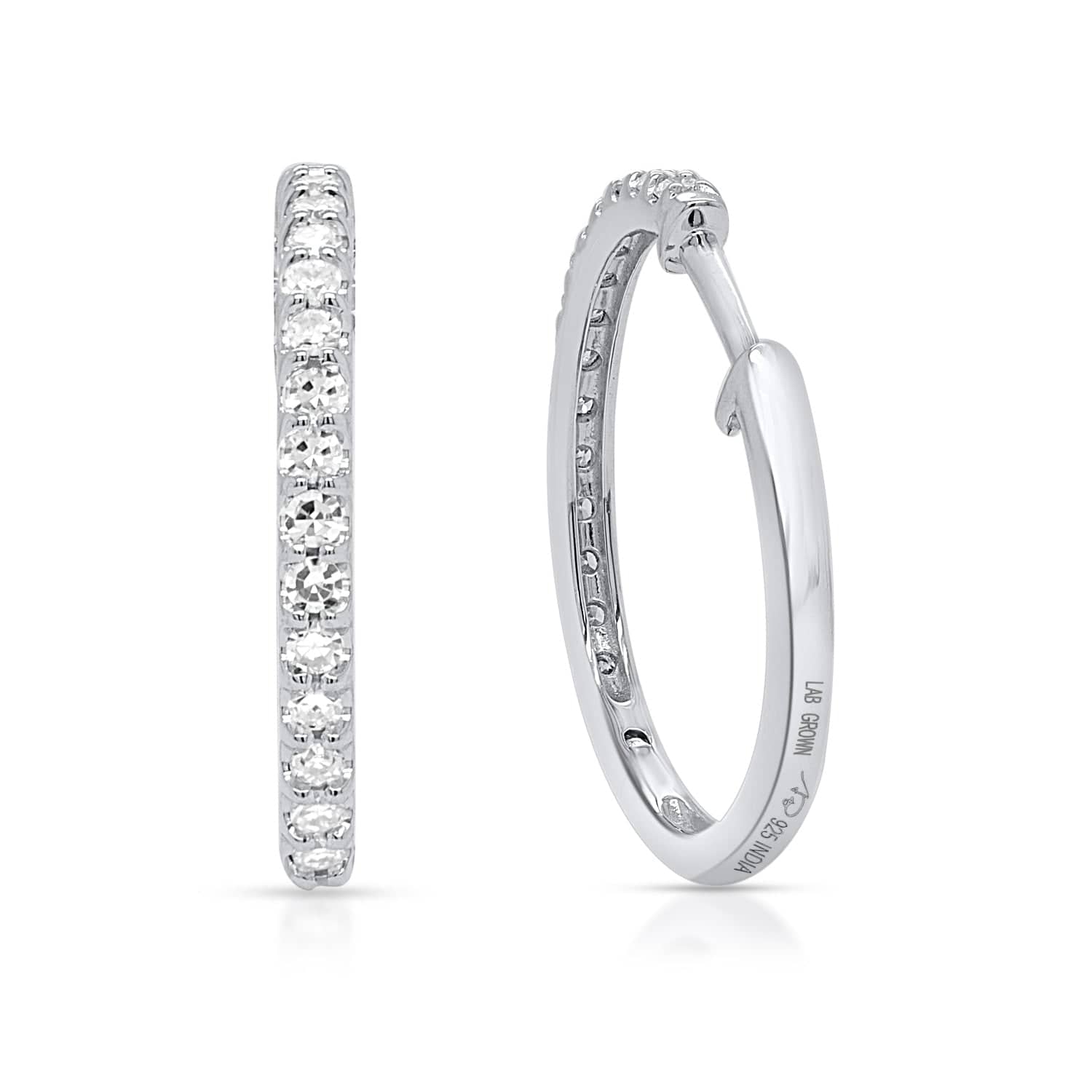Diamond Hoops 1.00 Carat Earrings