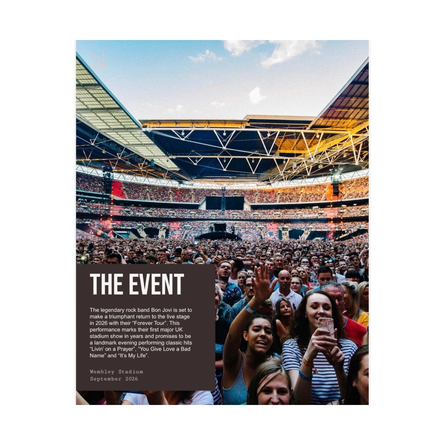 Bon Jovi – 2 Premium Seating Tickets To See This Iconic Rock Band In September 2026!