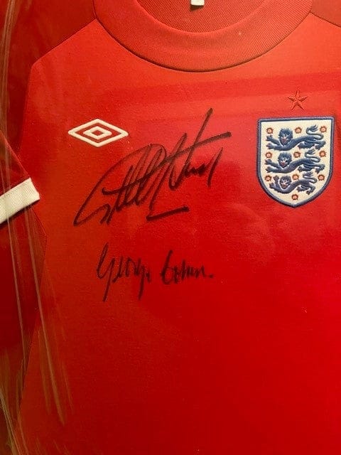 1966 England Shirt Presentation Signed By Geoff Hurst & George Cohen Framed