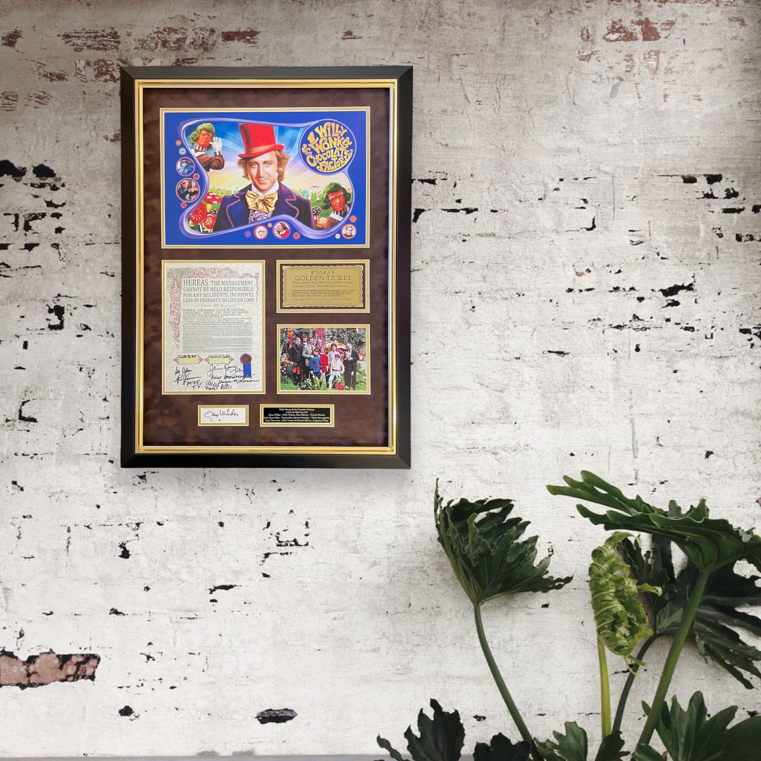 Extremely RARE Willy Wonka & The Chocolate Factory FULLY Signed Cast Display, Inc Gene Wilder