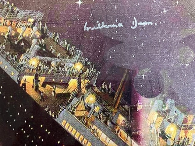 Titanic Presentation Signed by the Last Survivor Millvina Dean